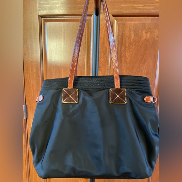 Dooney & Bourke Tote Nylon Black Brown Size Medium - Picture 6 of 17